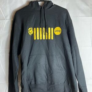 Jeep Black Hoodie with Yellow Design